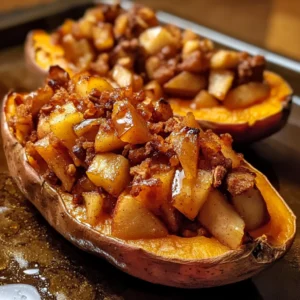 Apple Spiced Stuffed Sweet Potatoes 4 Servings Awesome Delicious