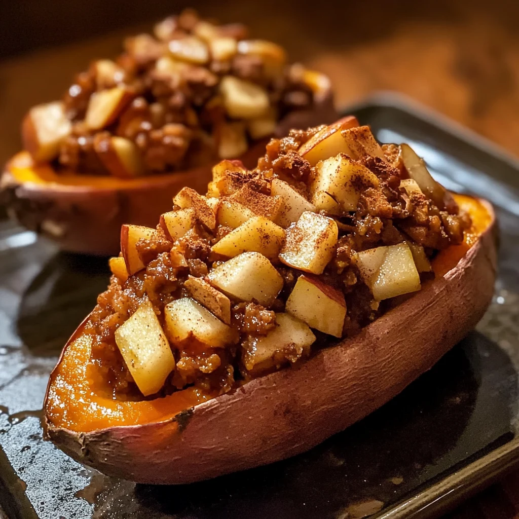 Apple Spiced Stuffed Sweet Potatoes 4 Servings Awesome Delicious