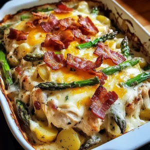 Asparagus & Bacon Chicken Potato Casserole 30 Minutes Awesome Delicious