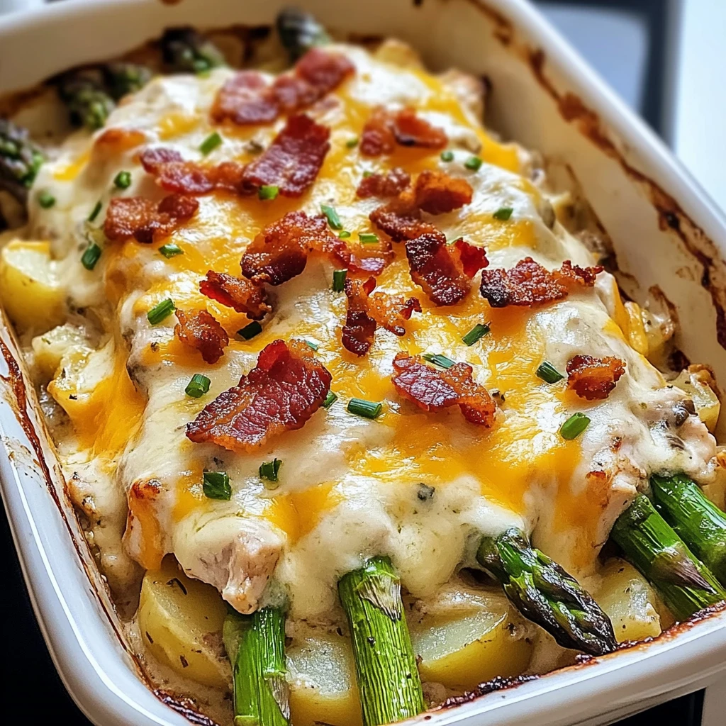 Asparagus & Bacon Chicken Potato Casserole 30 Minutes Awesome Delicious