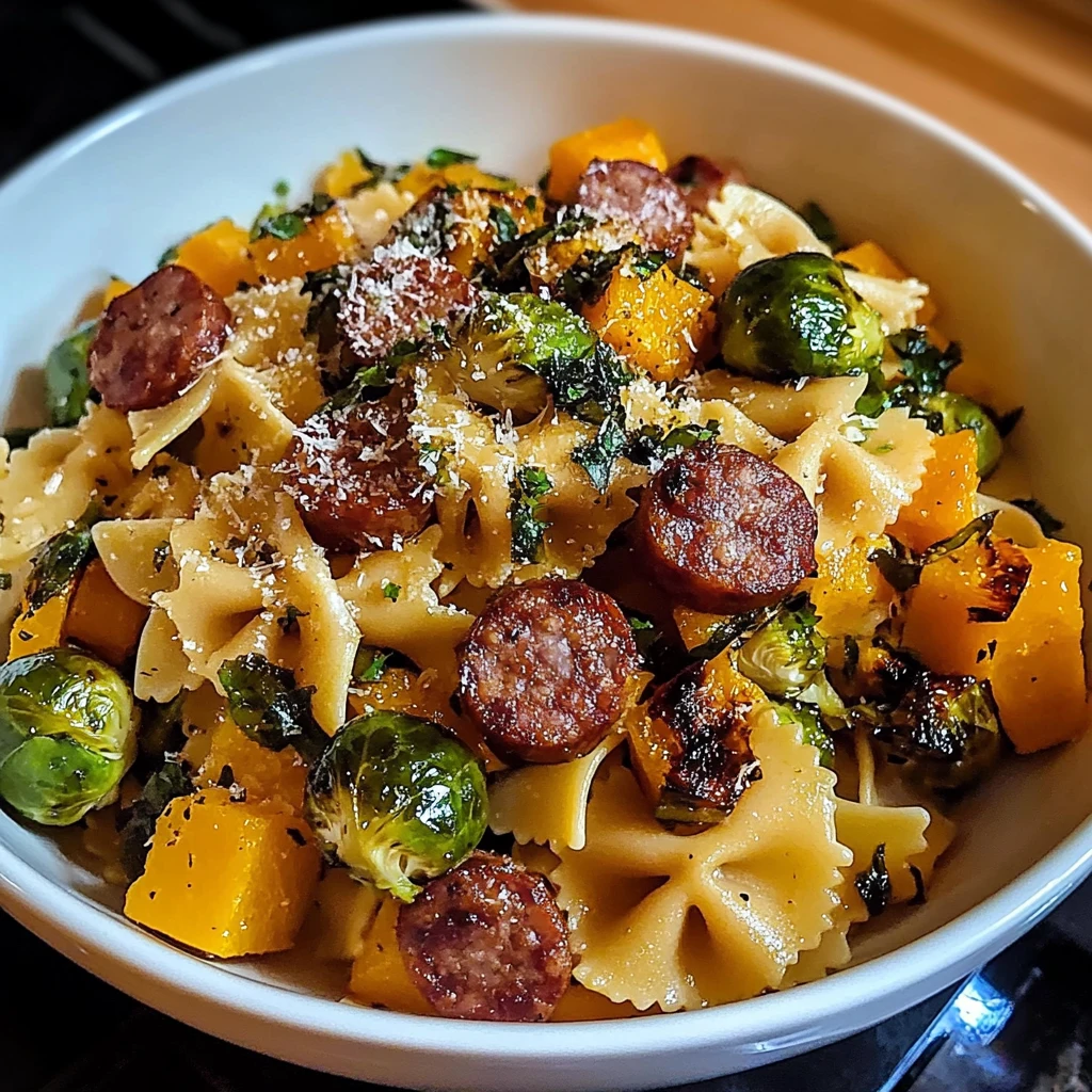 Autumn Sausage Pasta Squash 4 Servings Easy Delicious