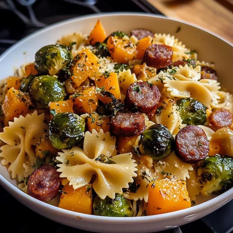 Autumn Sausage Pasta Squash 4 Servings Easy Delicious