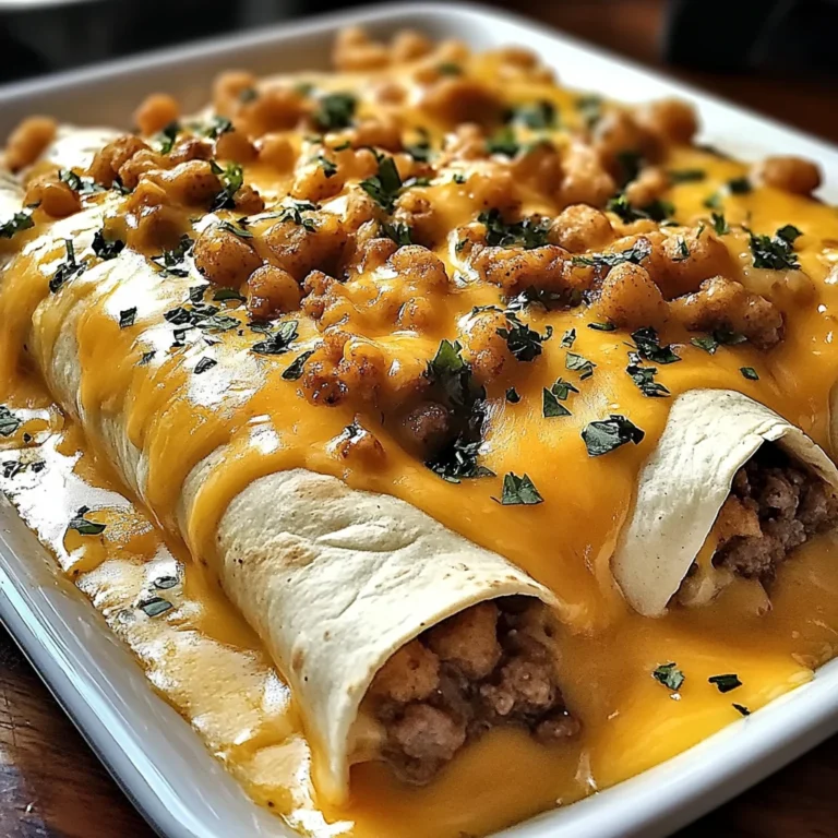 Breakfast Enchiladas with Sausage Gravy - 10 Ingredients Ultimate Delicious