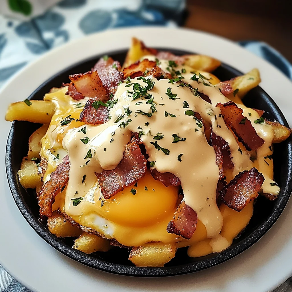 Breakfast Poutine with Hollandaise Sauce 4 Servings Awesome Delicious