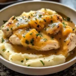 Chicken and Garlic Gravy with Cheesy Mashed Potatoes 30 Minutes Ultimate Delicious