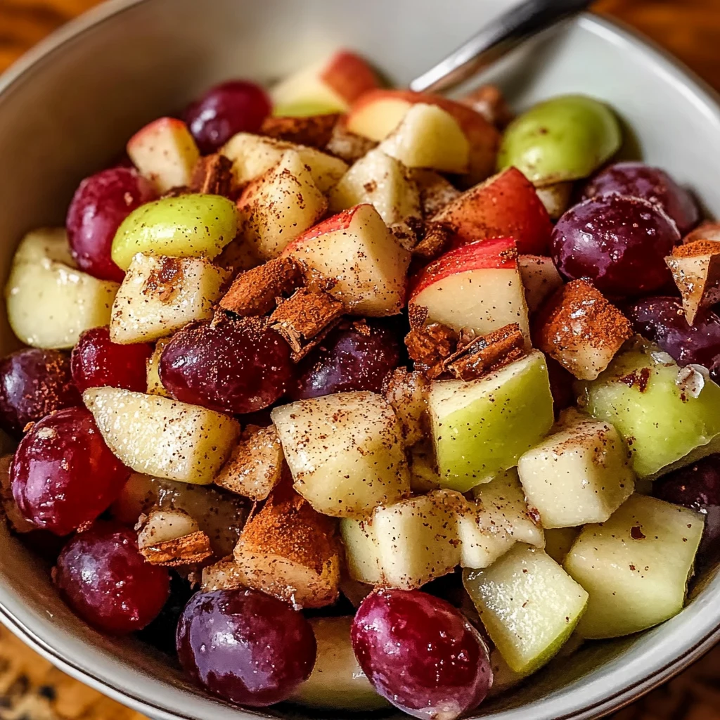 Cinnamon Apple Grape Salad 4 Ingredients Easy Delicious