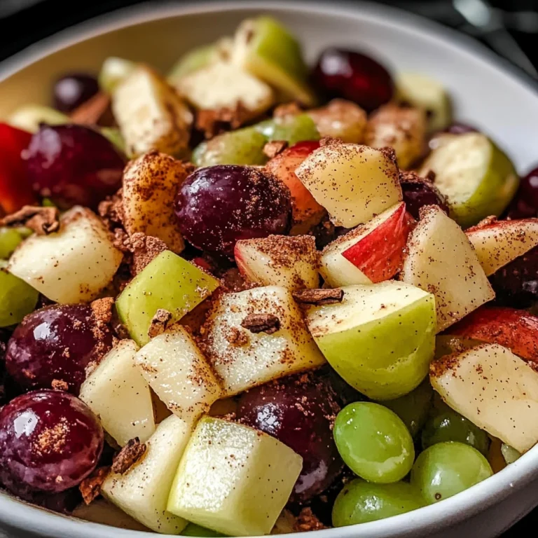 Cinnamon Apple Grape Salad 4 Ingredients Easy Delicious