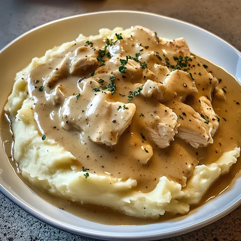 Creamy Chicken Gravy over Mashed Potatoes 30 Minutes Easy Delicious