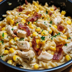 Creamy Chicken and Corn Pasta with Bacon: 5 Steps to Easy Delicious