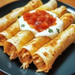 Crispy Baked Cream Cheese Chicken Taquitos 30 Minutes Easy Delicious