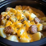 Easy Slow Cooker Sausage and Cheesy Potatoes 4 Servings Amazing
