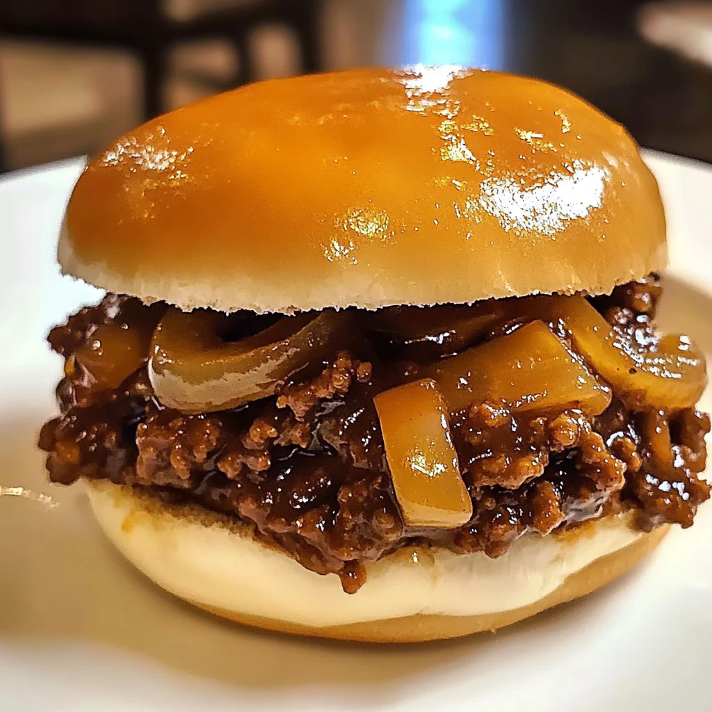 French Onion Beef Sloppy Joes 4 Servings Ultimate Delicious