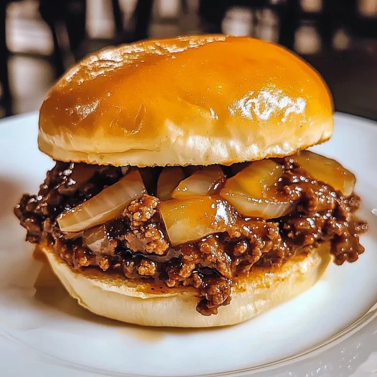 French Onion Beef Sloppy Joes 4 Servings Ultimate Delicious