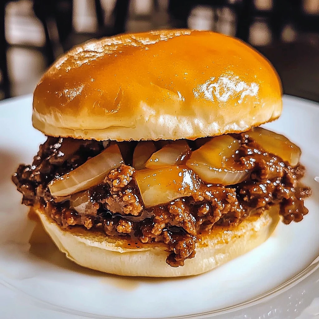 French Onion Beef Sloppy Joes 4 Servings Ultimate Delicious