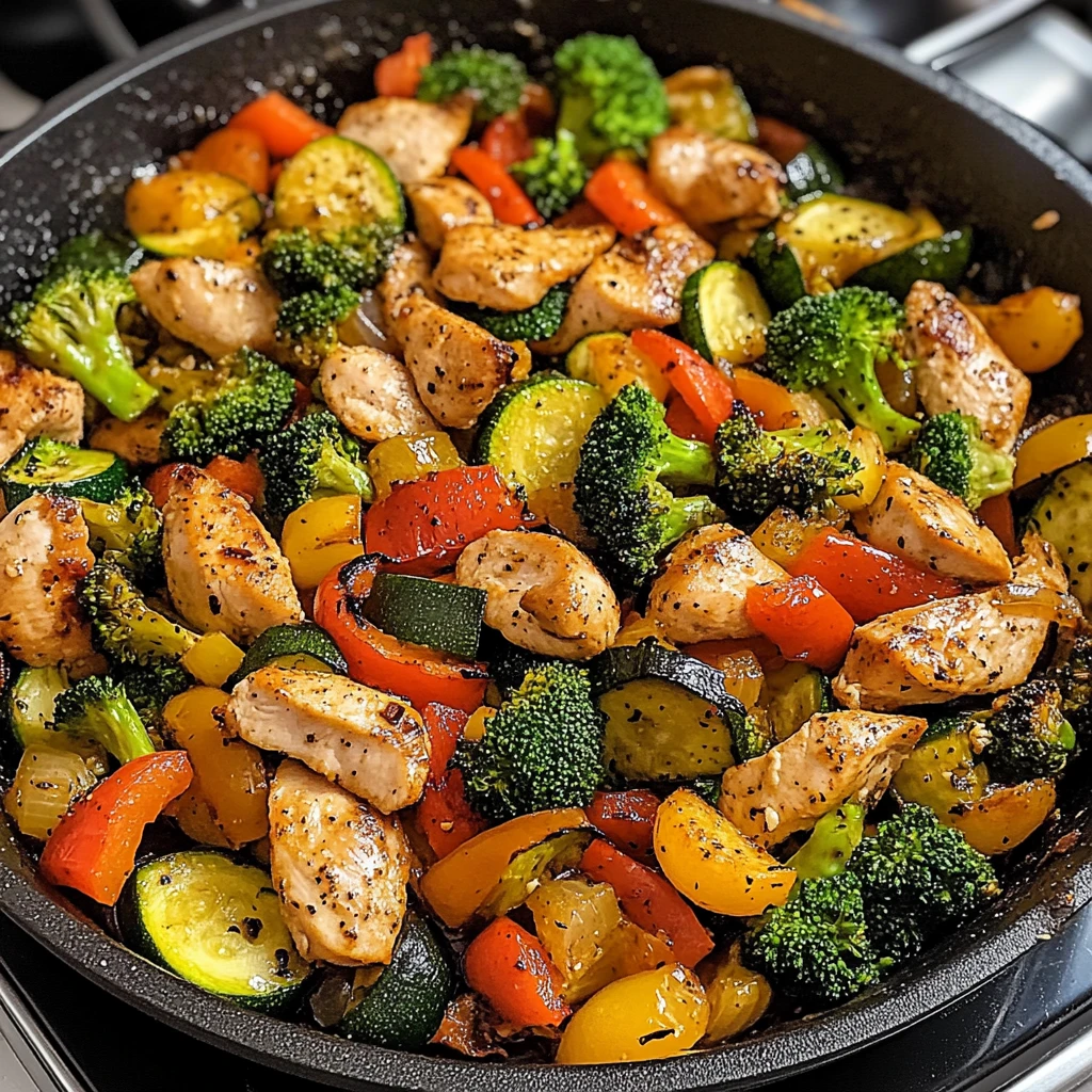 Healthy Chicken and Vegetables Skillet 30 Minutes Easy Delicious