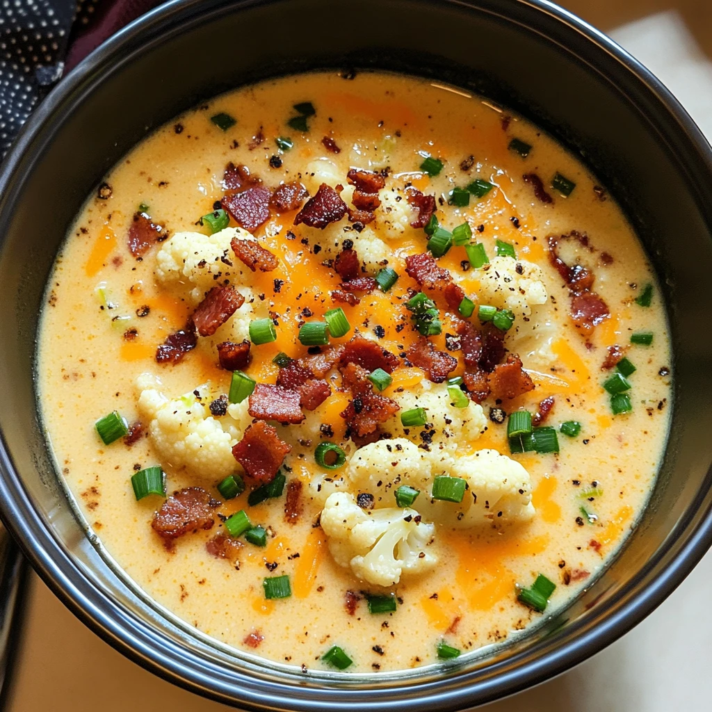 Keto Loaded Cauliflower Soup 5 Steps Ultimate Delicious
