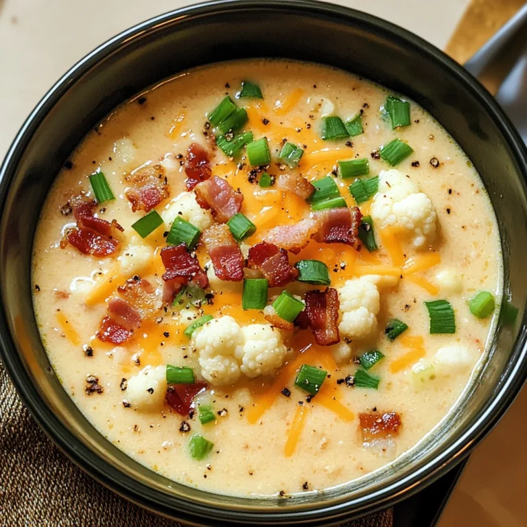 Keto Loaded Cauliflower Soup 5 Steps Ultimate Delicious
