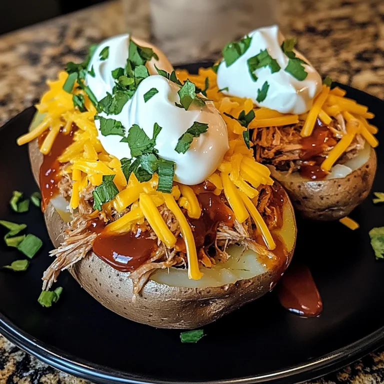Loaded Baked Potato with Pulled Pork: 7 Ingredients Awesome Delicious