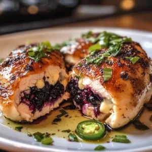 Melty Blackberry Jalapeño Stuffed Chicken 4 Servings Ultimate Delicious