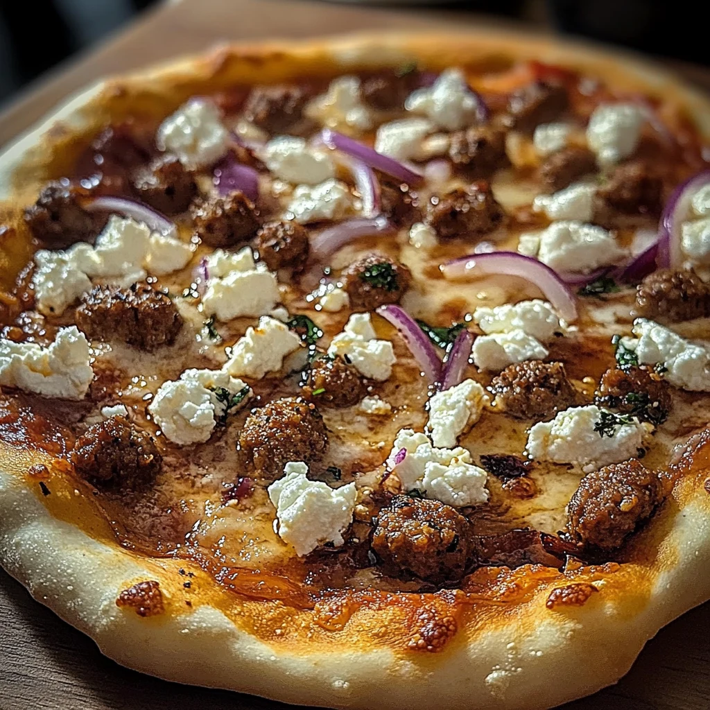 Sausage Feta Honey Pizza 4 Servings Perfectly Delicious