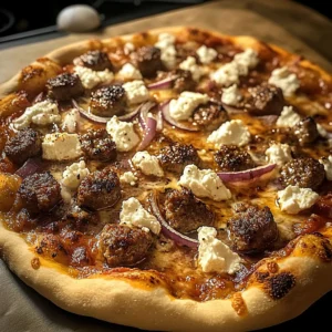 Sausage Feta Honey Pizza 4 Servings Perfectly Delicious
