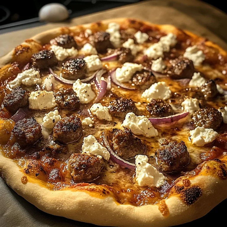 Sausage Feta Honey Pizza 4 Servings Perfectly Delicious