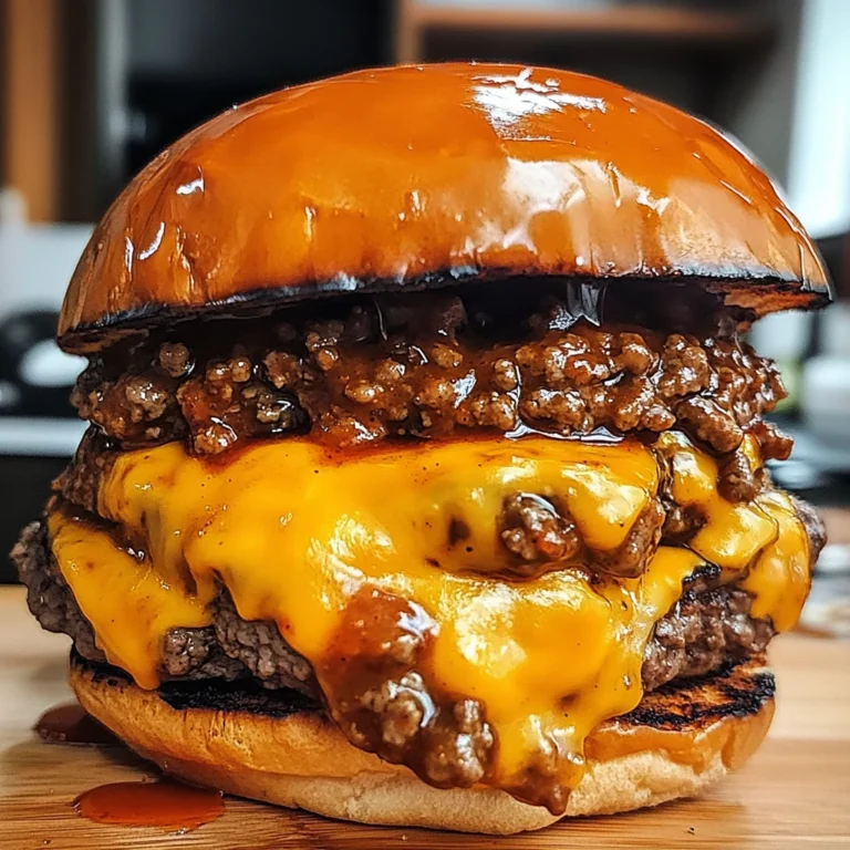 Savory Pumpkin Chili Cheese Burger 4 Servings Amazing