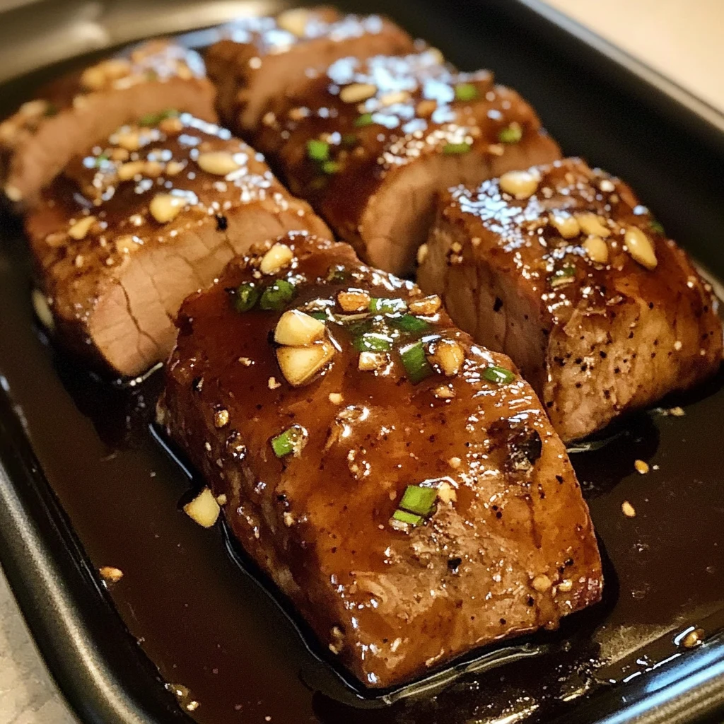 Slow Cooker 5-Ingredient Honey Garlic Pork Tenderloin