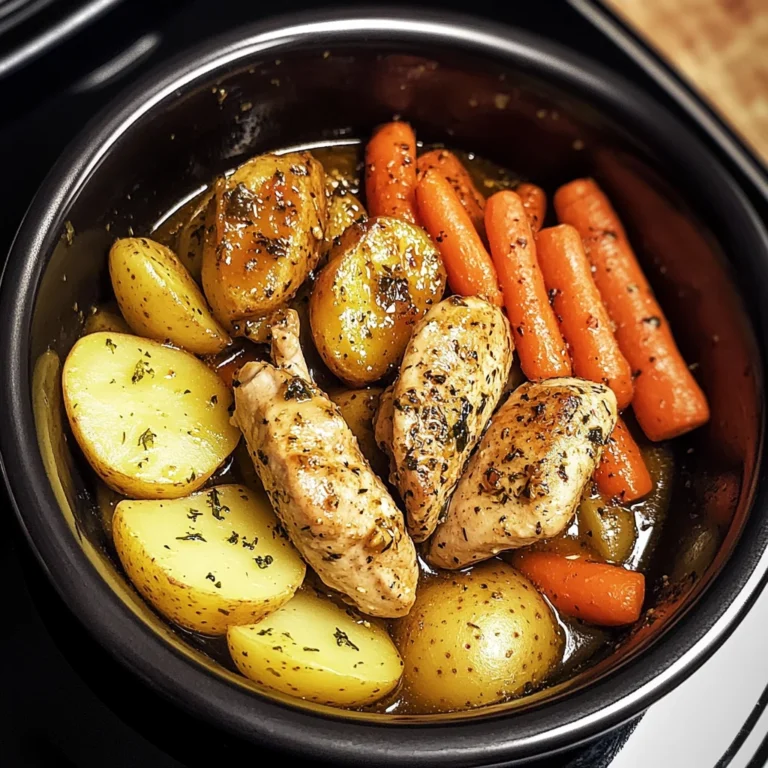 Slow Cooker Garlic Butter Chicken and Veggies 4 Servings Easy Delicious