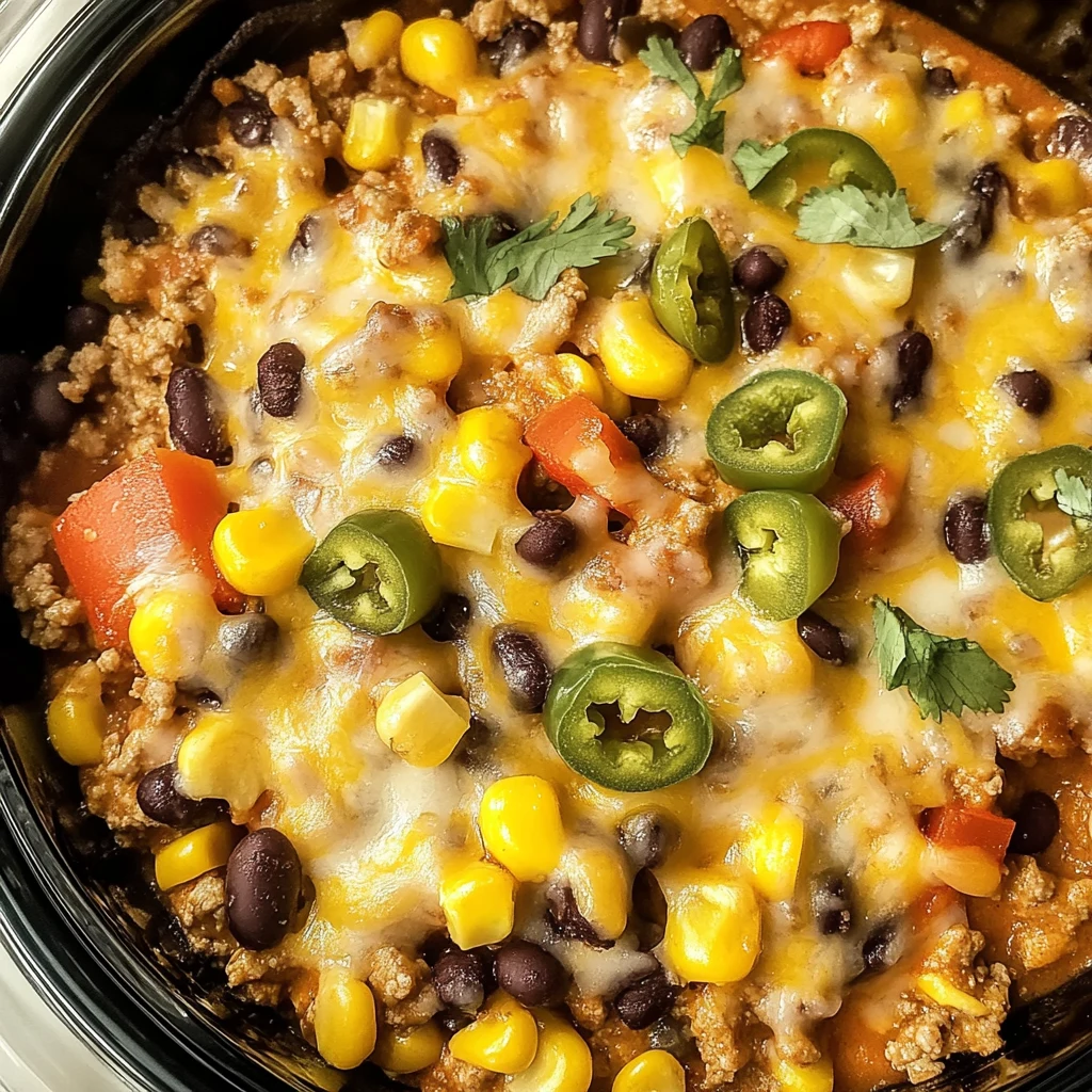 Slow Cooker Taco Casserole 4 Servings Easy Delicious