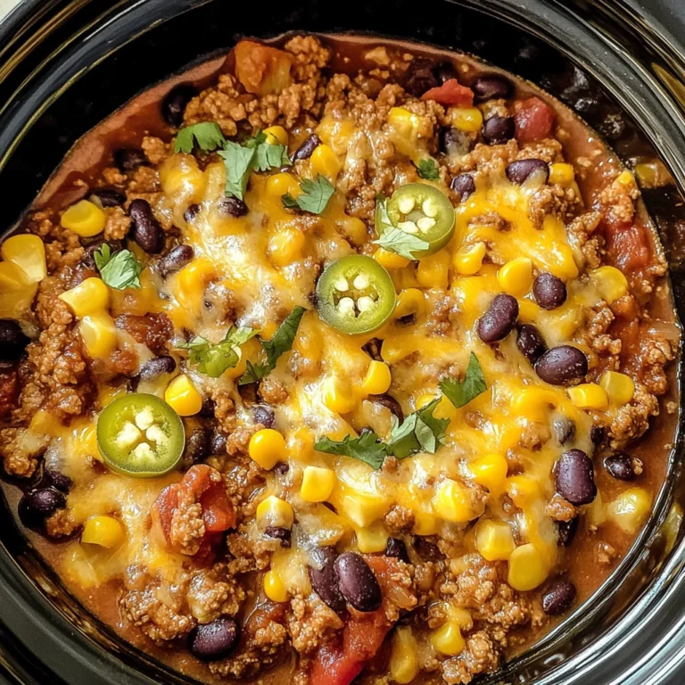 Slow Cooker Taco Casserole 4 Servings Easy Delicious