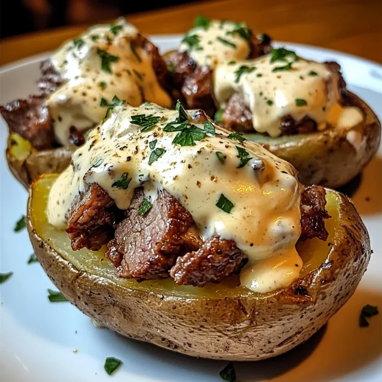 Steak-Stuffed Baked Potatoes 4 Servings Ultimate Delicious