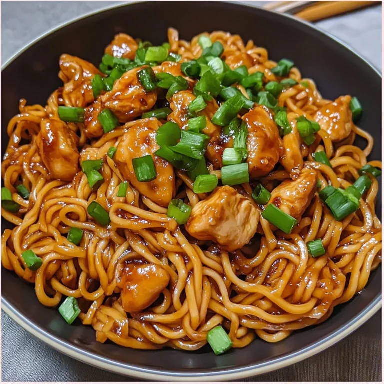 Sticky Garlic Chicken Noodles 20 Minutes Quick Delicious