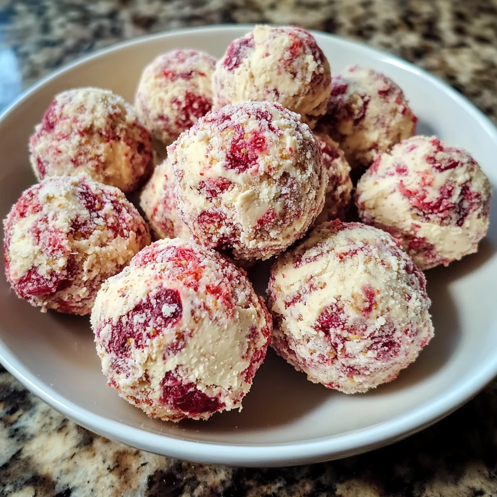 Strawberry Cheesecake Protein Balls 4 Ingredients Easy Delicious