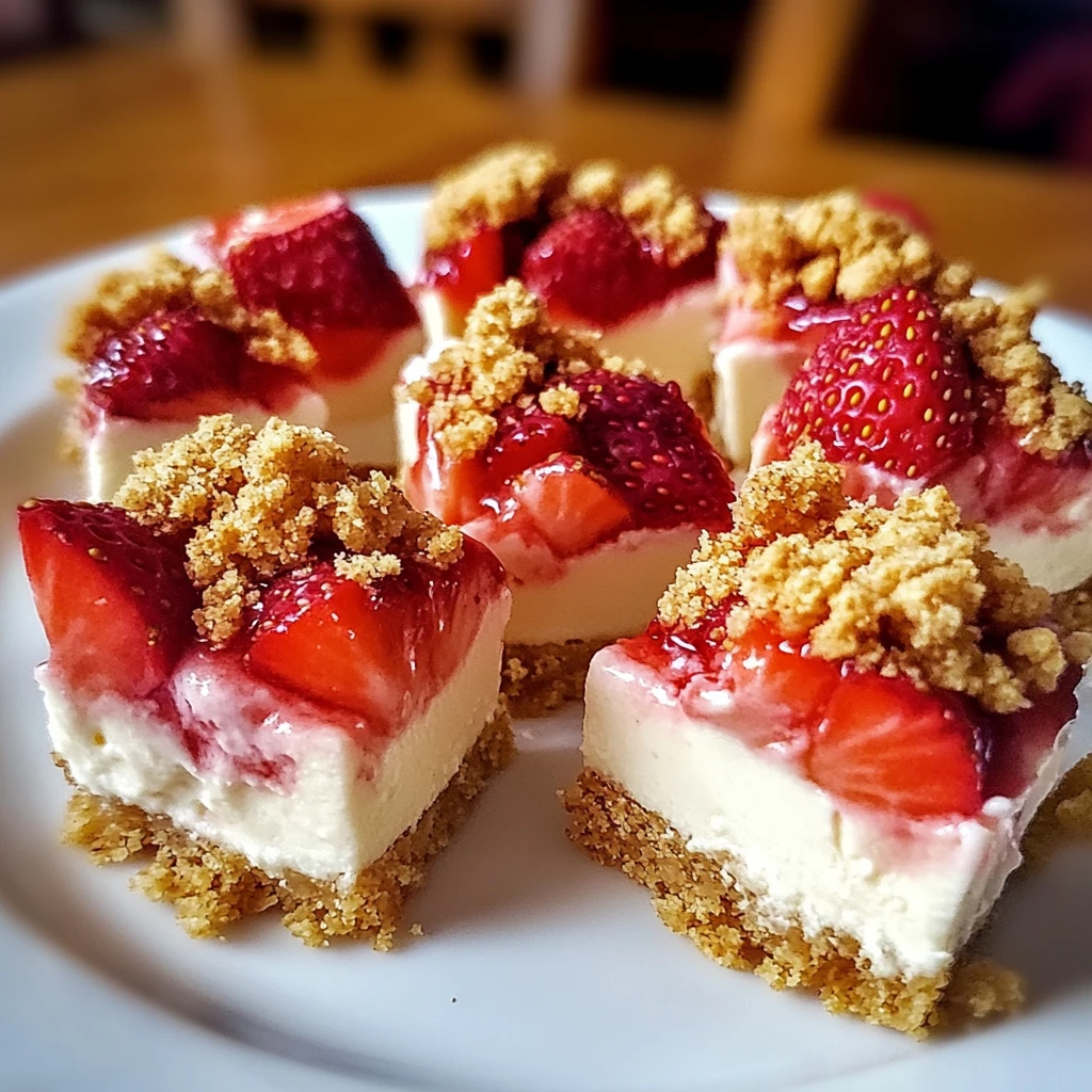 Strawberry Crunch Cheesecake Bites 4 Servings Easy Delicious