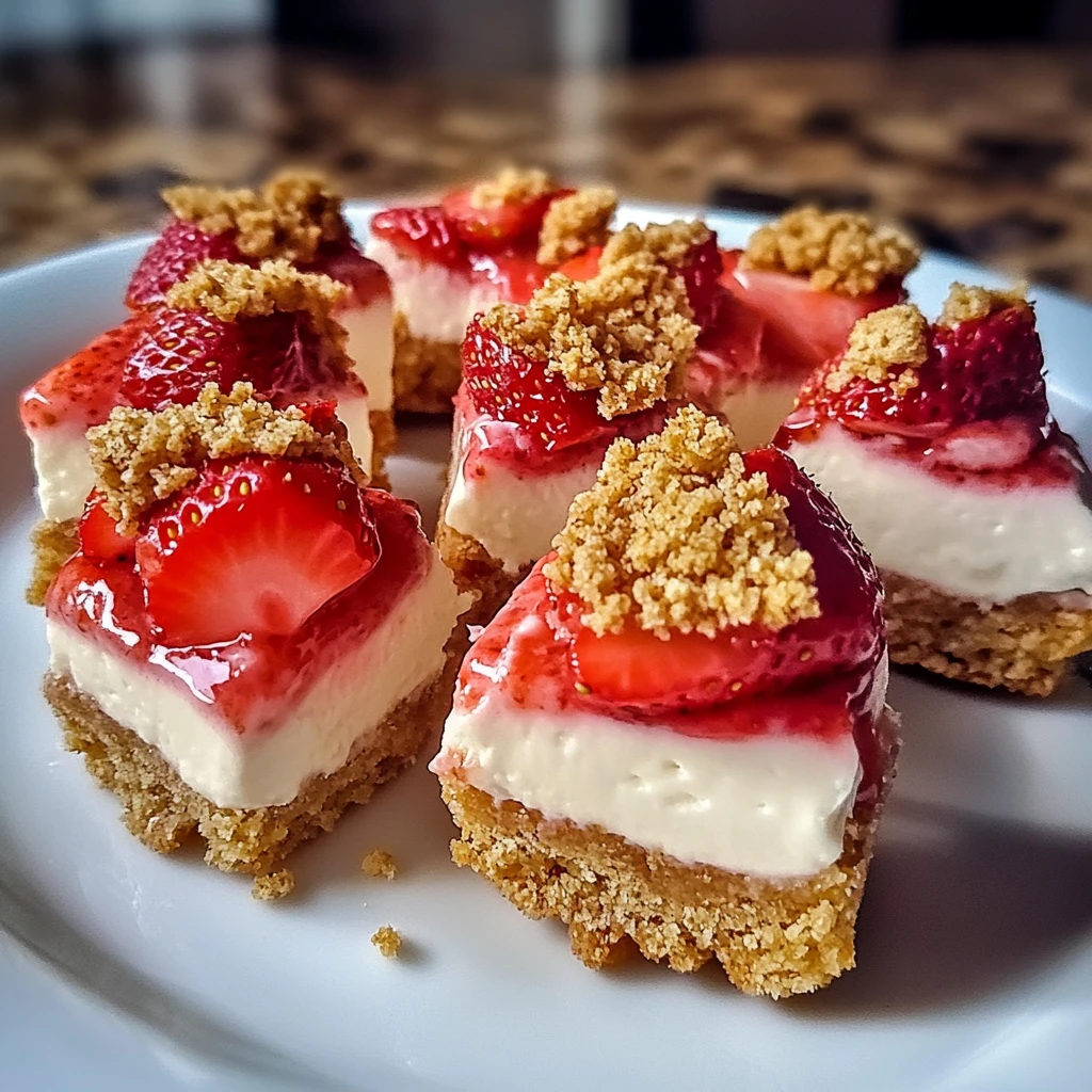Strawberry Crunch Cheesecake Bites 4 Servings Easy Delicious