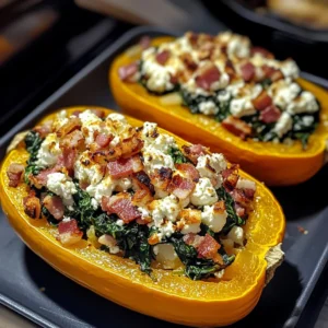 Stuffed Butternut Squash 4 Servings Easy Delicious