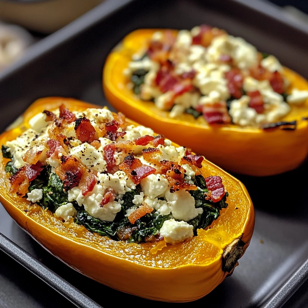 Stuffed Butternut Squash 4 Servings Easy Delicious