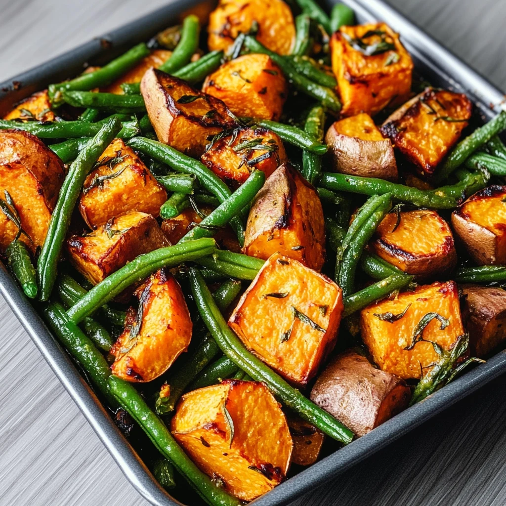 Sweet Potato Green Bean Tray Bake 30 Minutes Ultimate Delicious