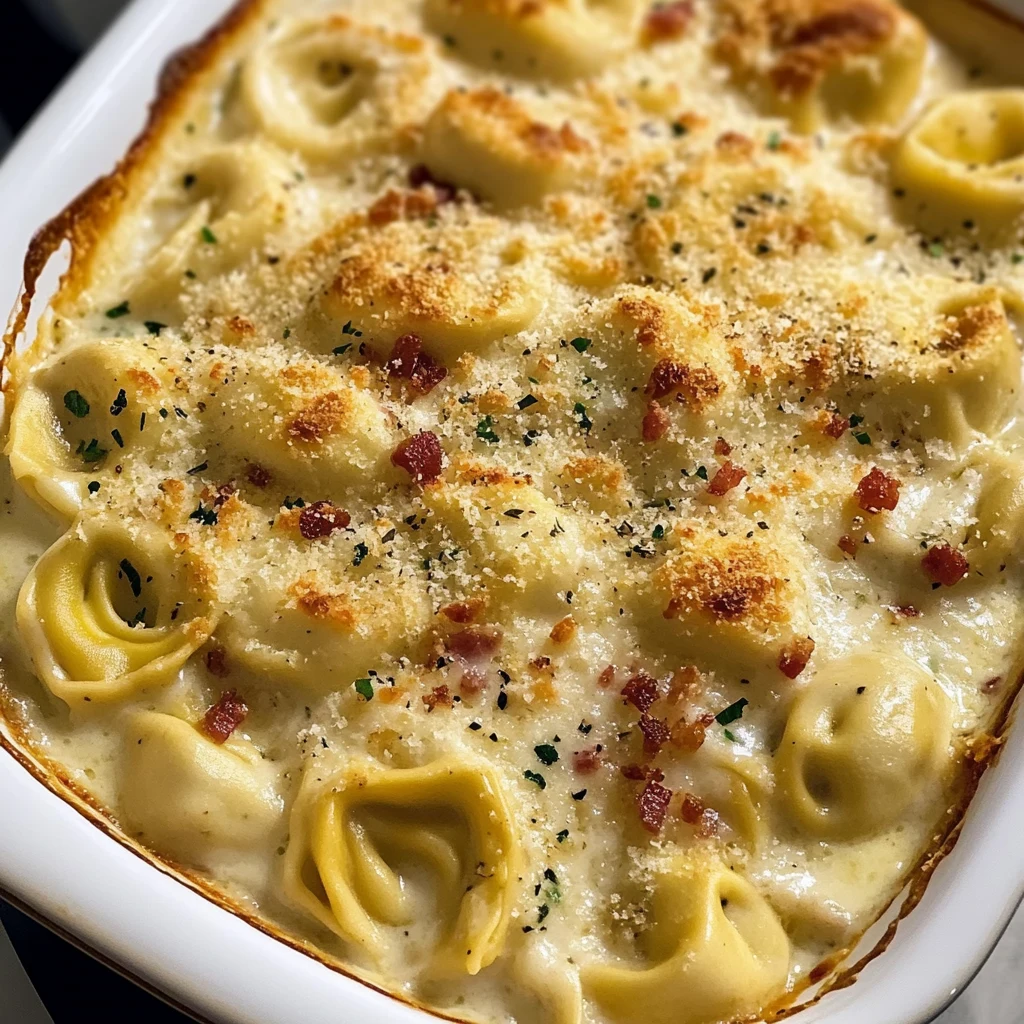 Alfredo Tortellini Bake 30 Minutes Easy Delicious