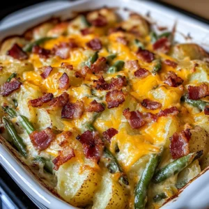 Bacon Green Bean Potato Casserole 4 Servings Easy Delicious
