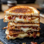 Bacon and Caramelized Onion Grilled Cheese Sandwiches: 30 Minutes Ultimate Delicious