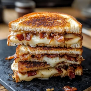 Bacon and Caramelized Onion Grilled Cheese Sandwiches: 30 Minutes Ultimate Delicious