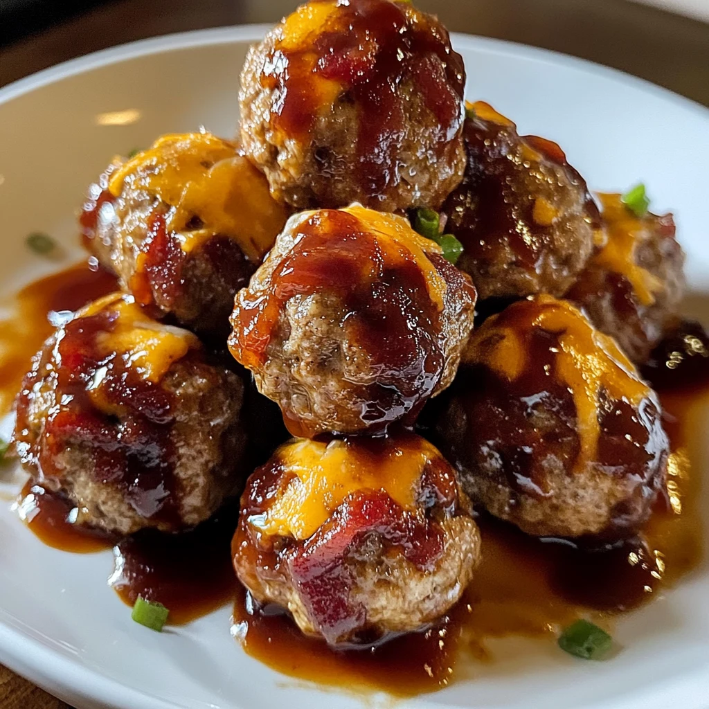 Bourbon Bacon Cheeseburger Meatballs - 30 Minutes - Ultimate - Delicious