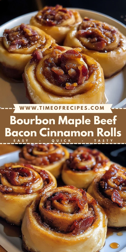 Bourbon Maple Beef Bacon Cinnamon Rolls 30 Minutes Ultimate Delicious