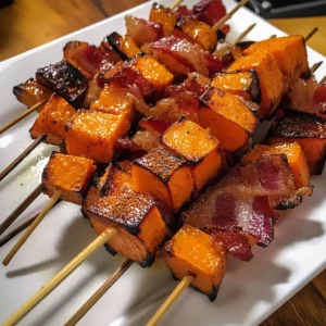 Candied Sweet Potato and Bacon Skewers 30 Minutes Ultimate Delicious