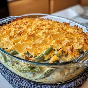 Cheddar Green Bean Casserole 4 Servings Easy Delicious