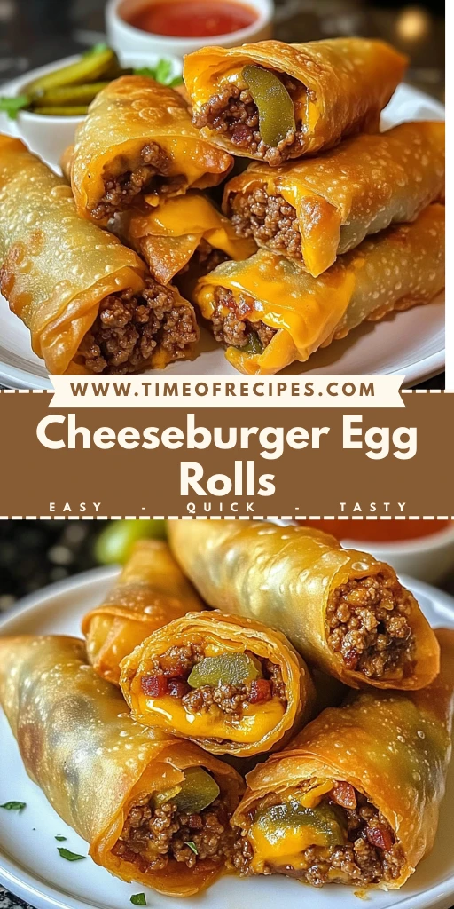 Cheeseburger Egg Rolls 4 Servings Ultimate Delicious