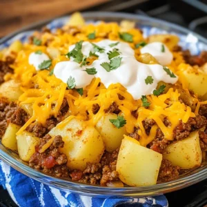 Cheesy Taco Potatoes 4 Servings Easy Delicious