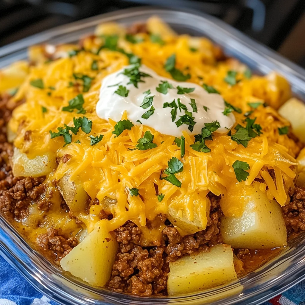 Cheesy Taco Potatoes 4 Servings Easy Delicious